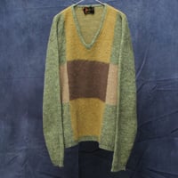 90s DKNY roll neck design cotton knit sweater |