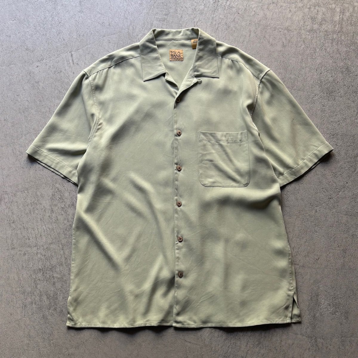 90s〜Jos a bank open collar silk shirt | sui & s