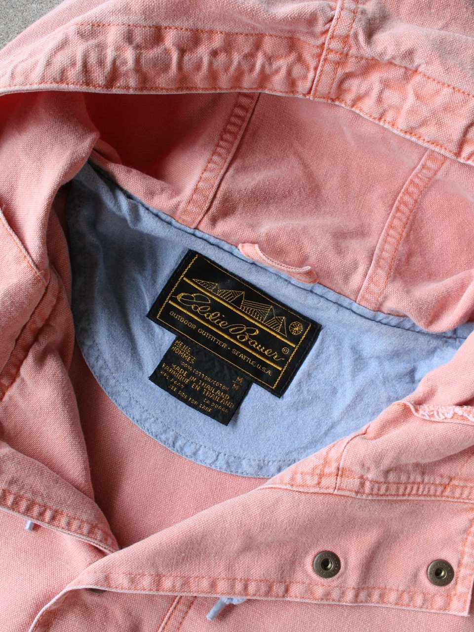 【80s黒タグ】Eddie Bauer コットンアノラック ベージュ カナダ製 fit=scale-down,w=1200