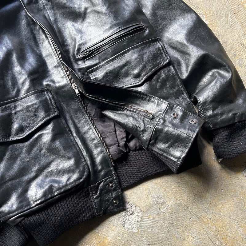 90's~ double zip design leather jacket | sui &