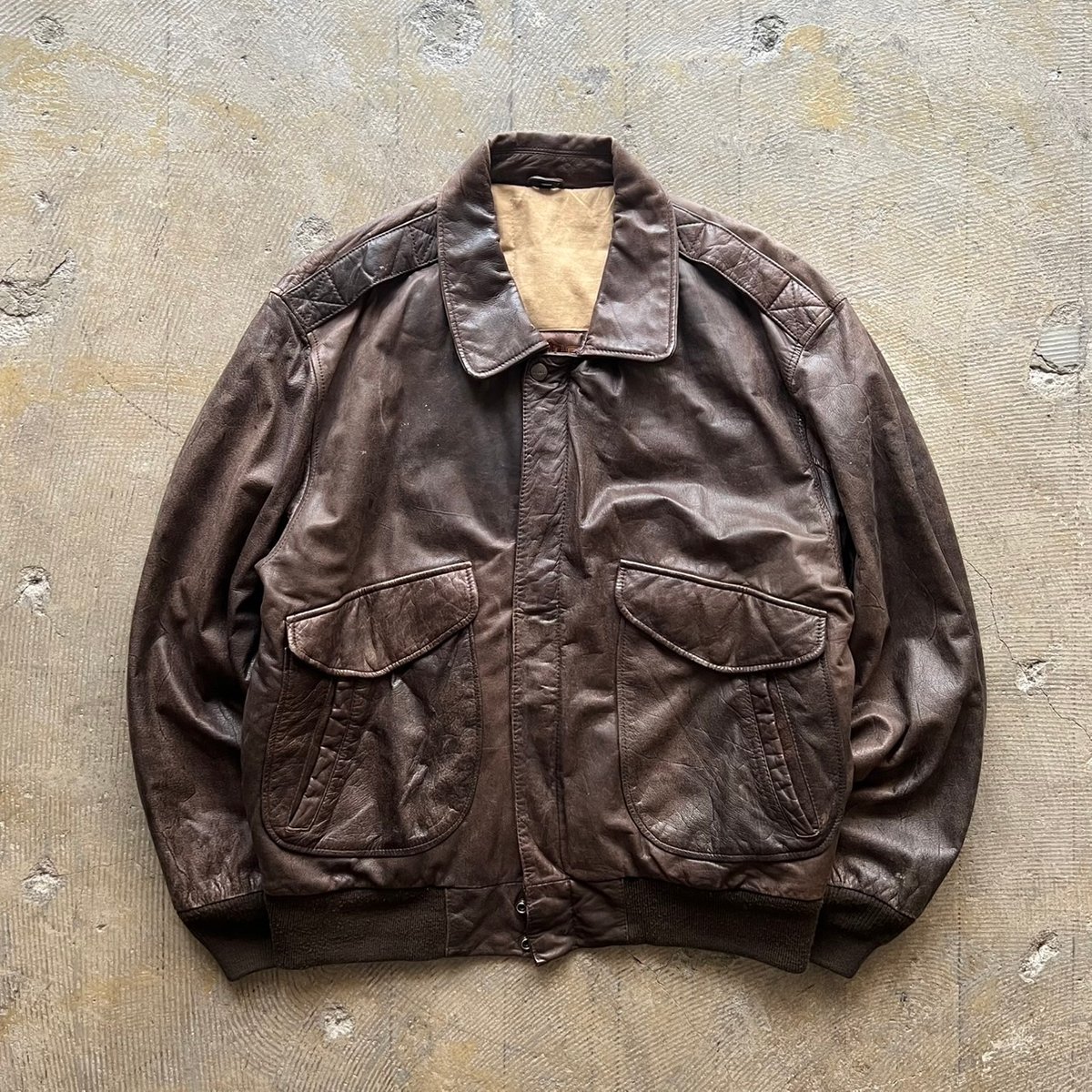 90s MIRAGE フライトジャケット　A2 レザージャケット　vintage 90s Mirage Classics A-2 type leather jacket | s