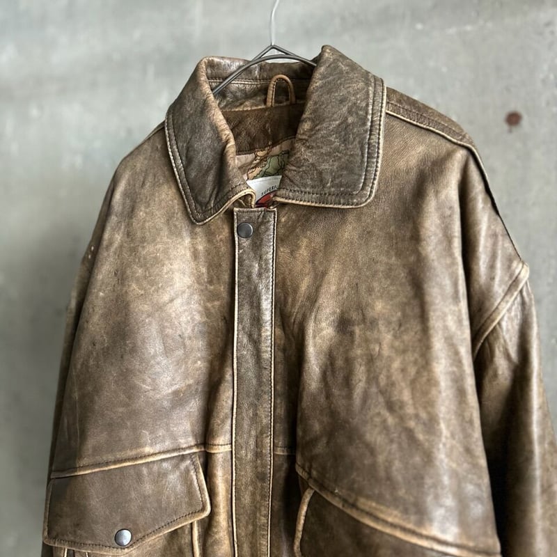 90s A-2 type design leather jacket | sui & shara
