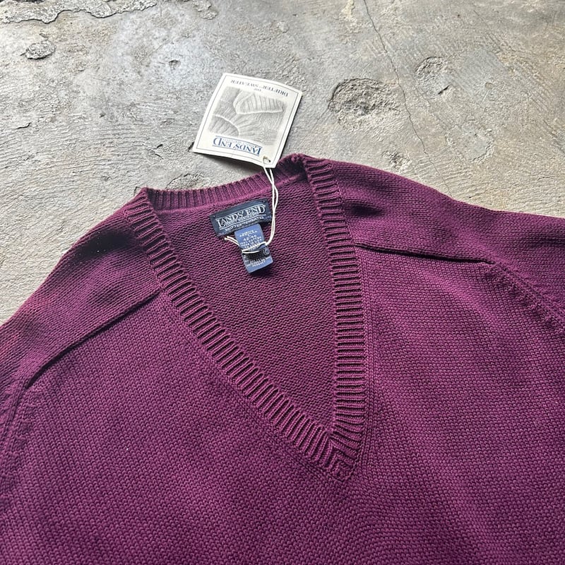 90's Land's end v-neck cotton drifter sweater | 90's Land's end v-neck cotton drifter sweater |