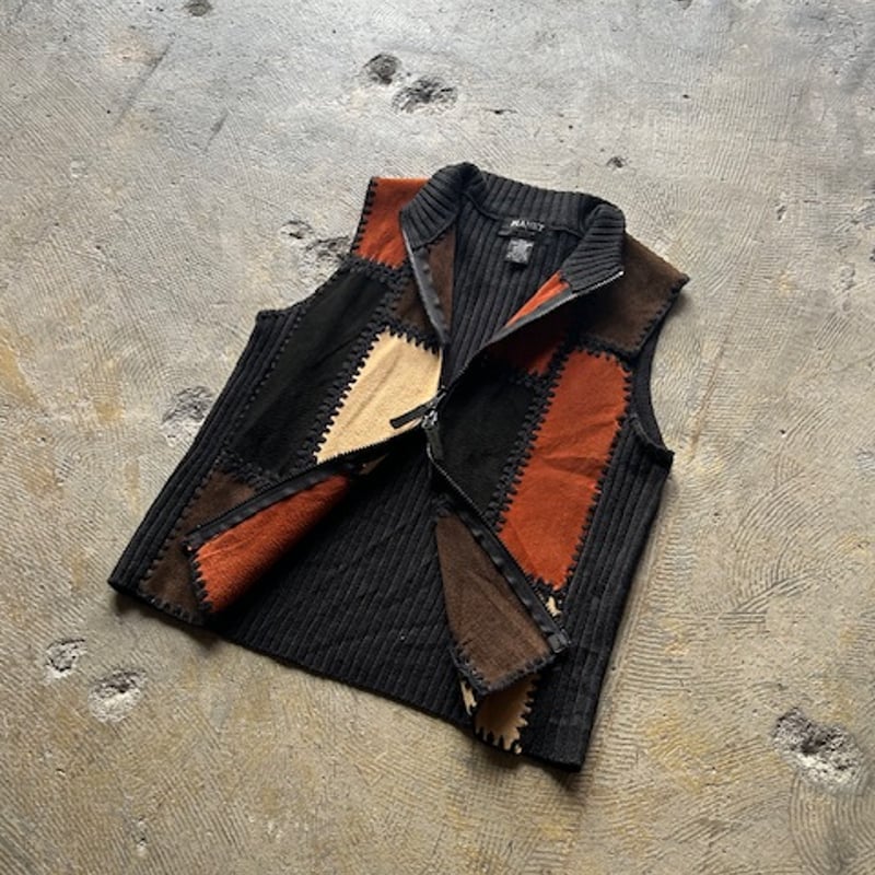 TORO VINTAGE santa fe ネイビーレザーベスト TORO VINTAGE santa fe ネイビーレザーベスト TORO VINTAGE santa fe