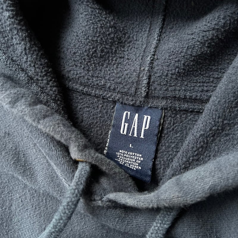 00s GAP reverse weave type logo sweat hoodie |