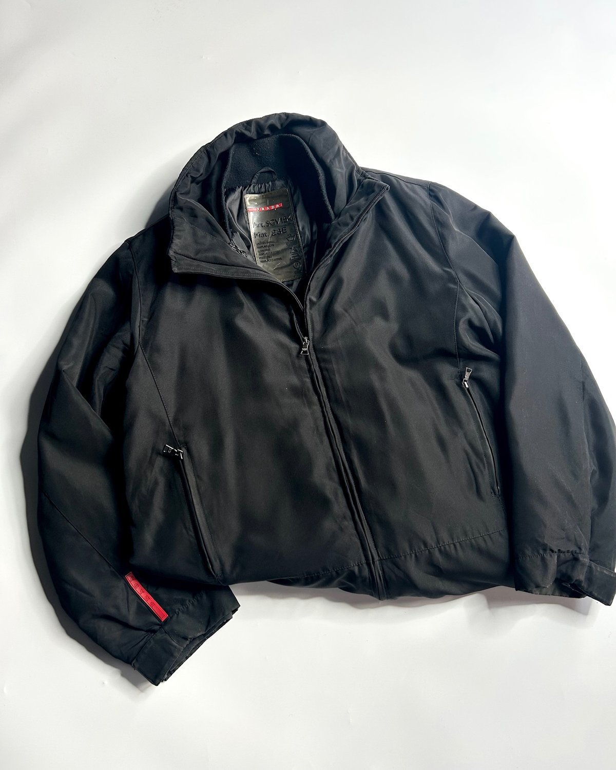 PRADA double zip padding jacket with liner jac