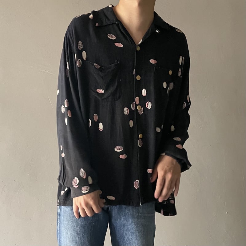 【希少】60s 黒レーヨンシャツ Yahoo!オークション - 希少 黒 60s ウエスタン シャツ レーヨン