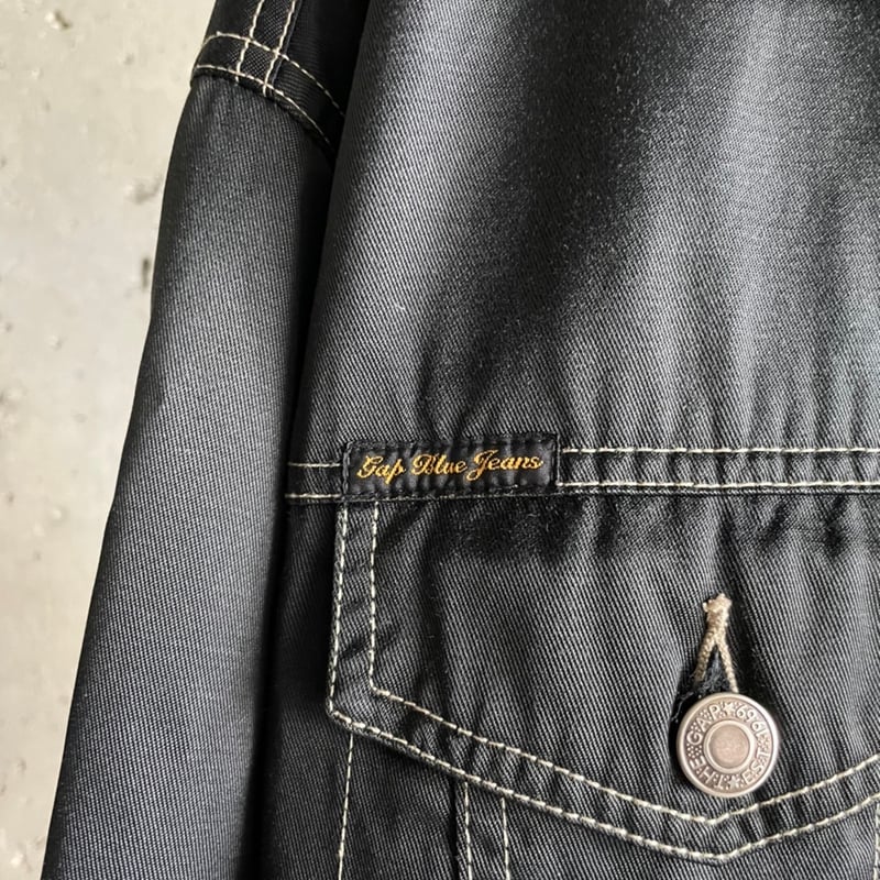GAP BLUE JEANS レザージャケット　00s 黒　XL 古着 00年代 ギャップ GAP BLUE JEANS バックペイント