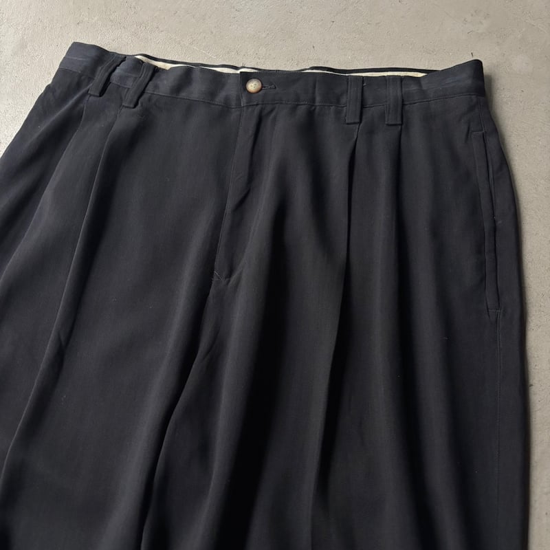 90s~ Tommy bahama silk slacks “Black” | sui & s