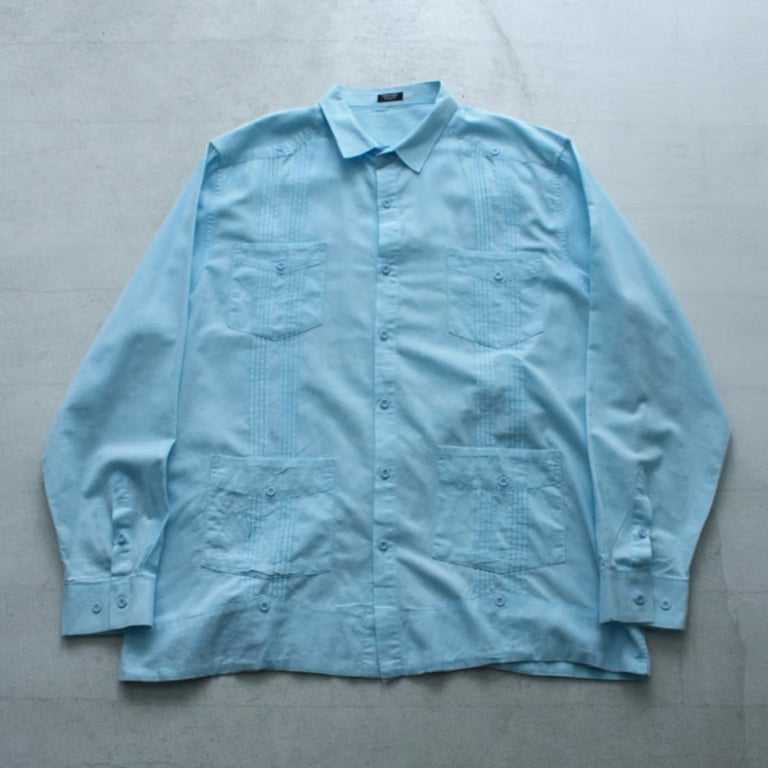 2000年代 リネンシャツ（00s linen guayabera L/S shirt）