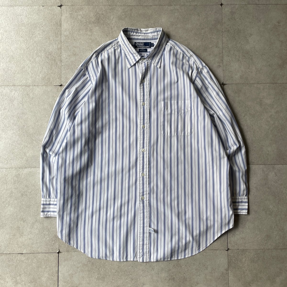ラルフローレン 極美品 現行 L/S shirt 0 stripe 黒白 90s Ralph Lauren 