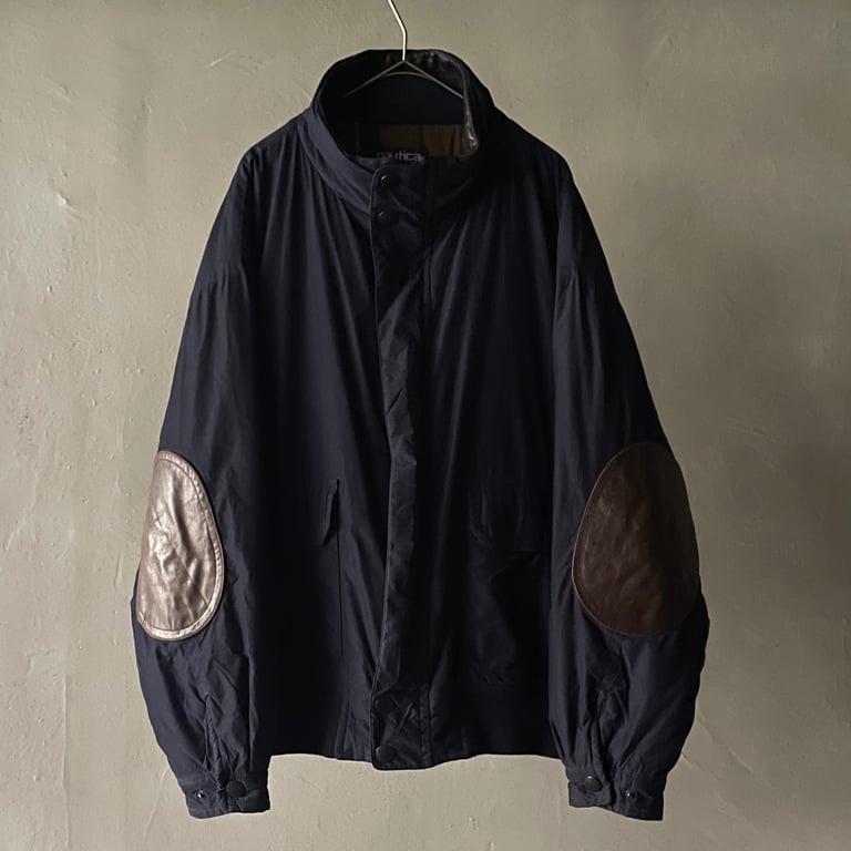 90年代 レザージャケット(90s Nautica leather mix jacket)