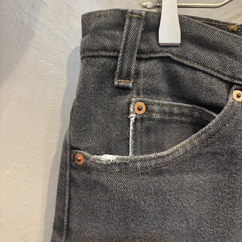 90s Levi's 517 stretch yarn-dyed black denim p