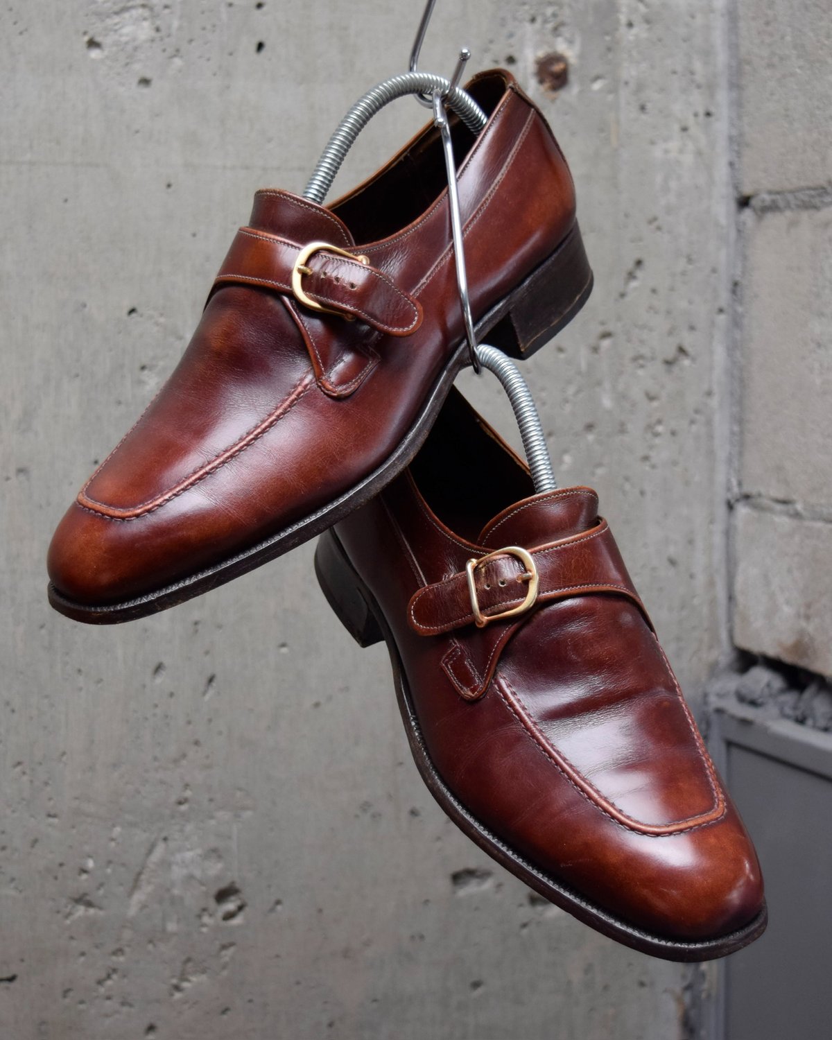 90's Johnston & Murphy single monk strap shoes