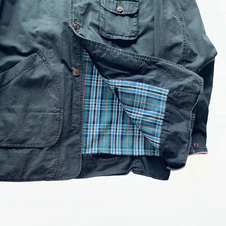 90's Banana Republic leather collar hunting jacket