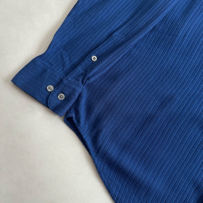 90s Perry ellis stripe pattern rayon L/S shirt