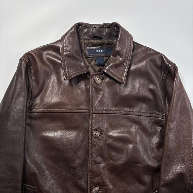 90's GAP leather car coat | sui & shara