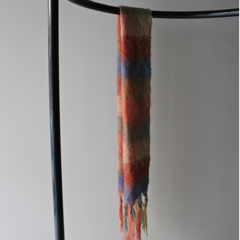Plaid pattern mohair muffler | sui & shara