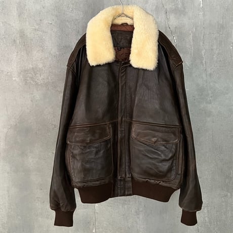 90s~ G-1 flight jacket type leather jacket