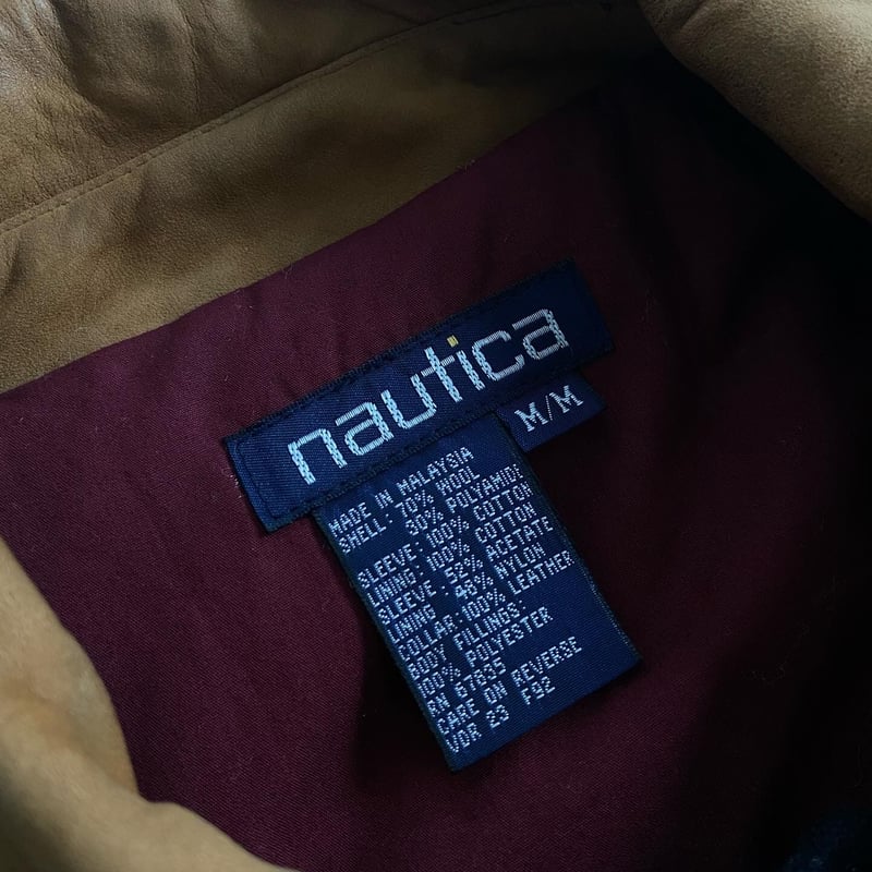NAUTICA☆N-3B風☆中綿ダウンジャケット☆エルボーパッチ☆ネイビー☆L 送料無料』NAUTICA N-3B風 中綿ダウンジャケット エルボーパッチ