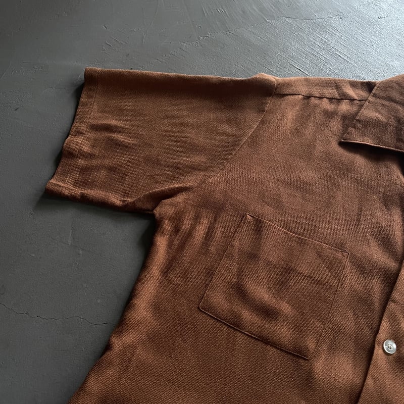 古着　シャツ　Sears PERMA-PREST USA 古着 70s Sears Perma-Prest ブルー ブロック チェック プリント