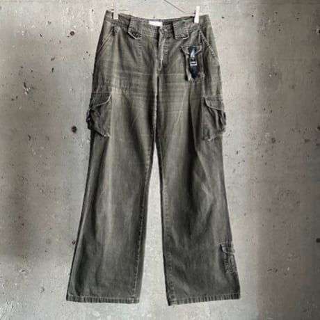 90s〜 cargo design wide flare denim pants