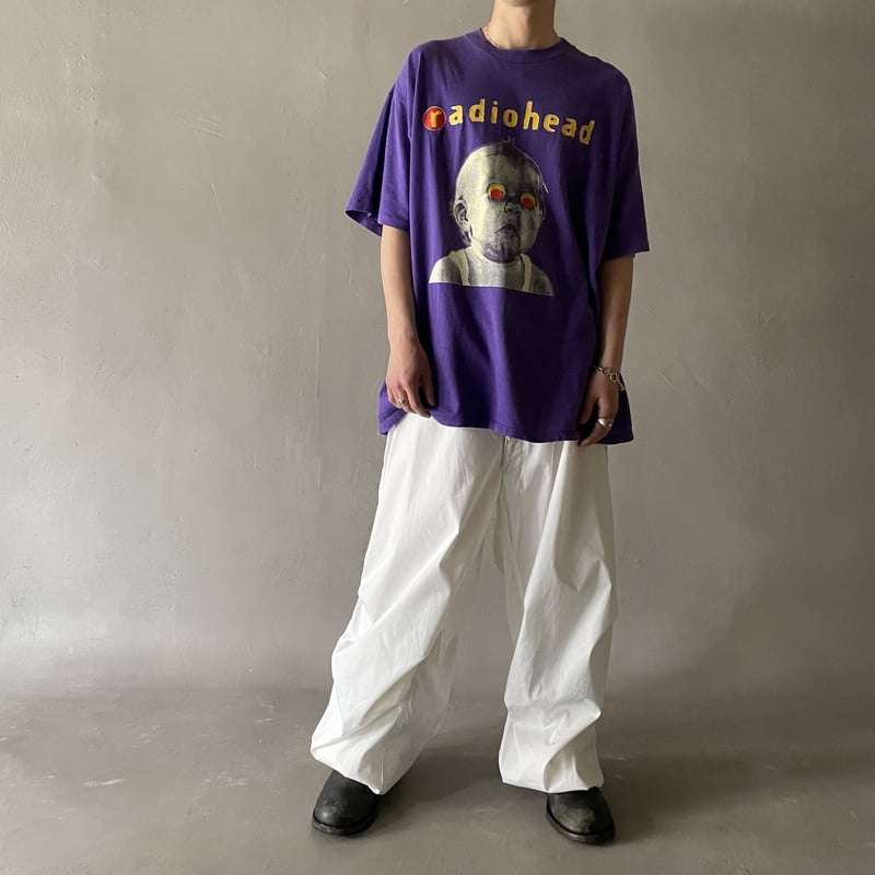 レディオヘッド pablo honey tour 90s tシャツ Radiohead Band Pablo Honey Tour 2 Side Navy Unisex Tshirt