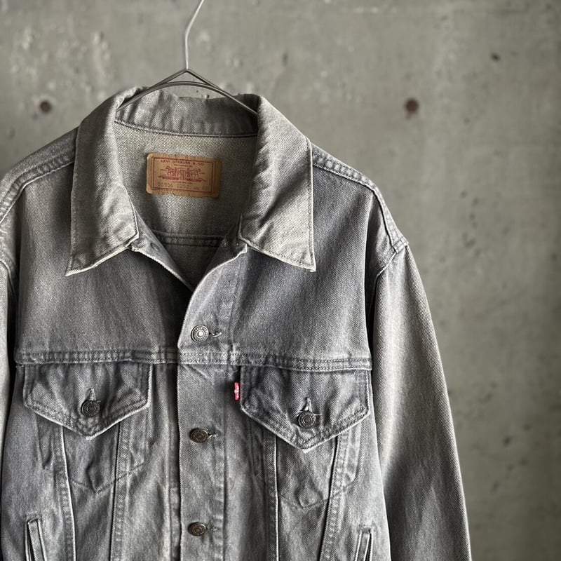 美品 希少 80’s Levi’s 70506-0252 先染め グレー 40 80s USA製 Levi'sリーバイス 70506 グレー デニムジャケット 4