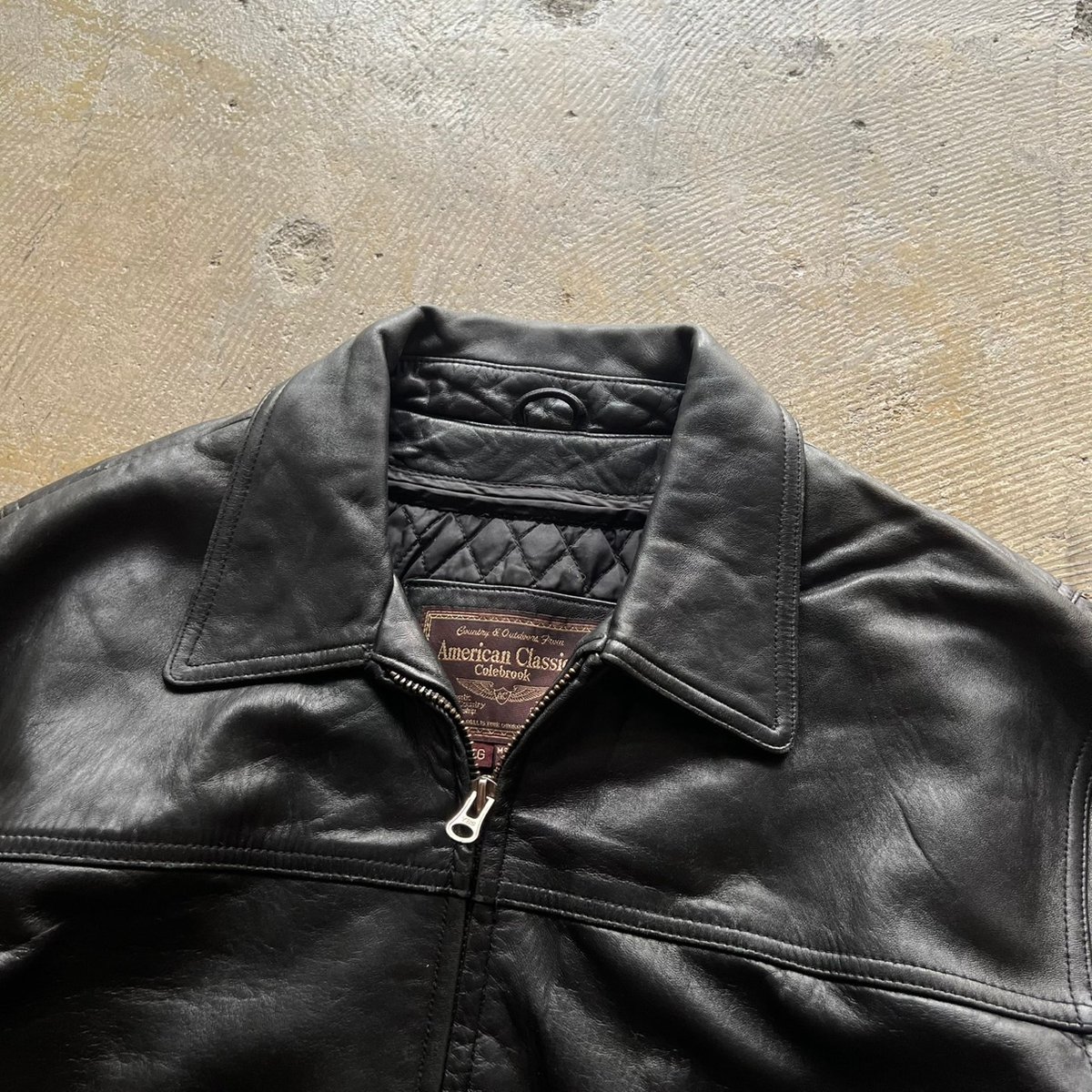 90s American Classics single zip leather jacket