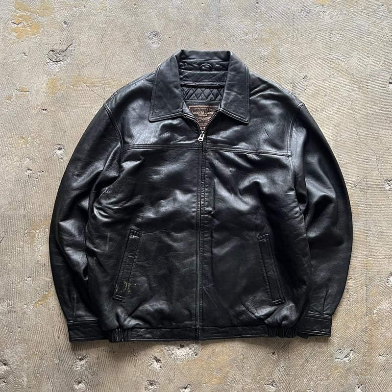 90s American Classics single zip leather jacket