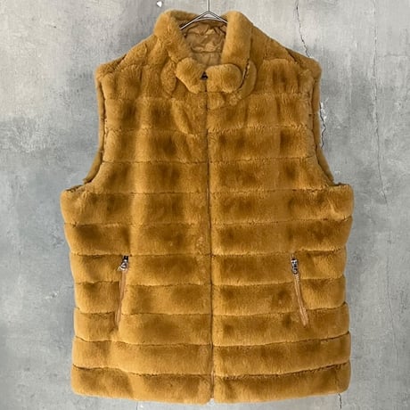 90s〜 reversible fake fur vest