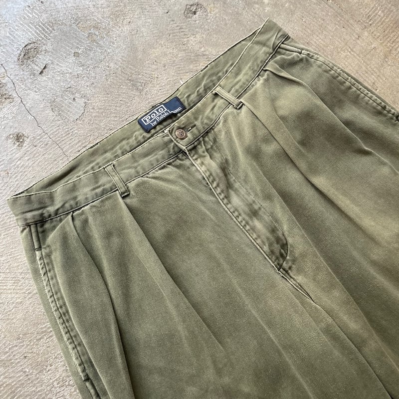 90's Polo Ralph Lauren 2tuck cotton chino pants 90's Polo Ralph Lauren 2tuck cotton chino pants