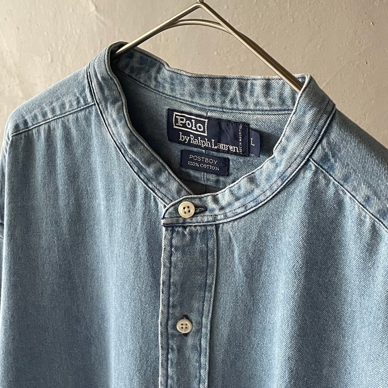 90s Ralph lauren band collar shirt ″POST BOY″ |