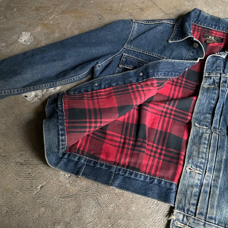 RRL チェックフラッグデザイン ラグラン XS RRL チェックフラッグデザイン ラグラン XS RRL チェック