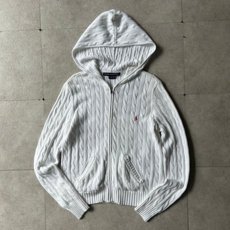 90s Ralph Lauren Sport zip up knit hoodie