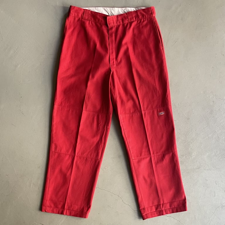 90s~  Dickies double knee work pants ''red''｜ディッキーズ