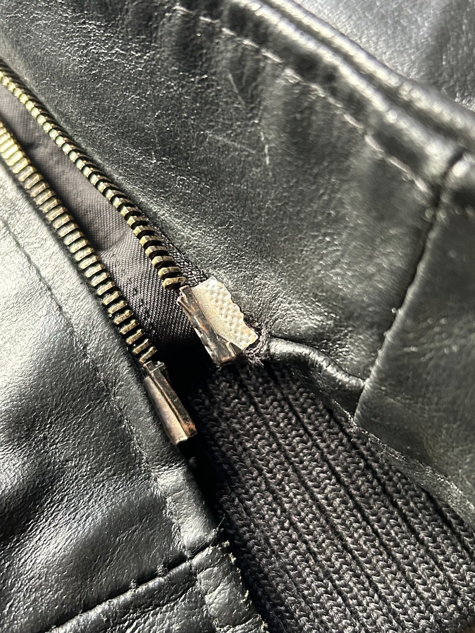 90's~ double zip design leather jacket | sui &