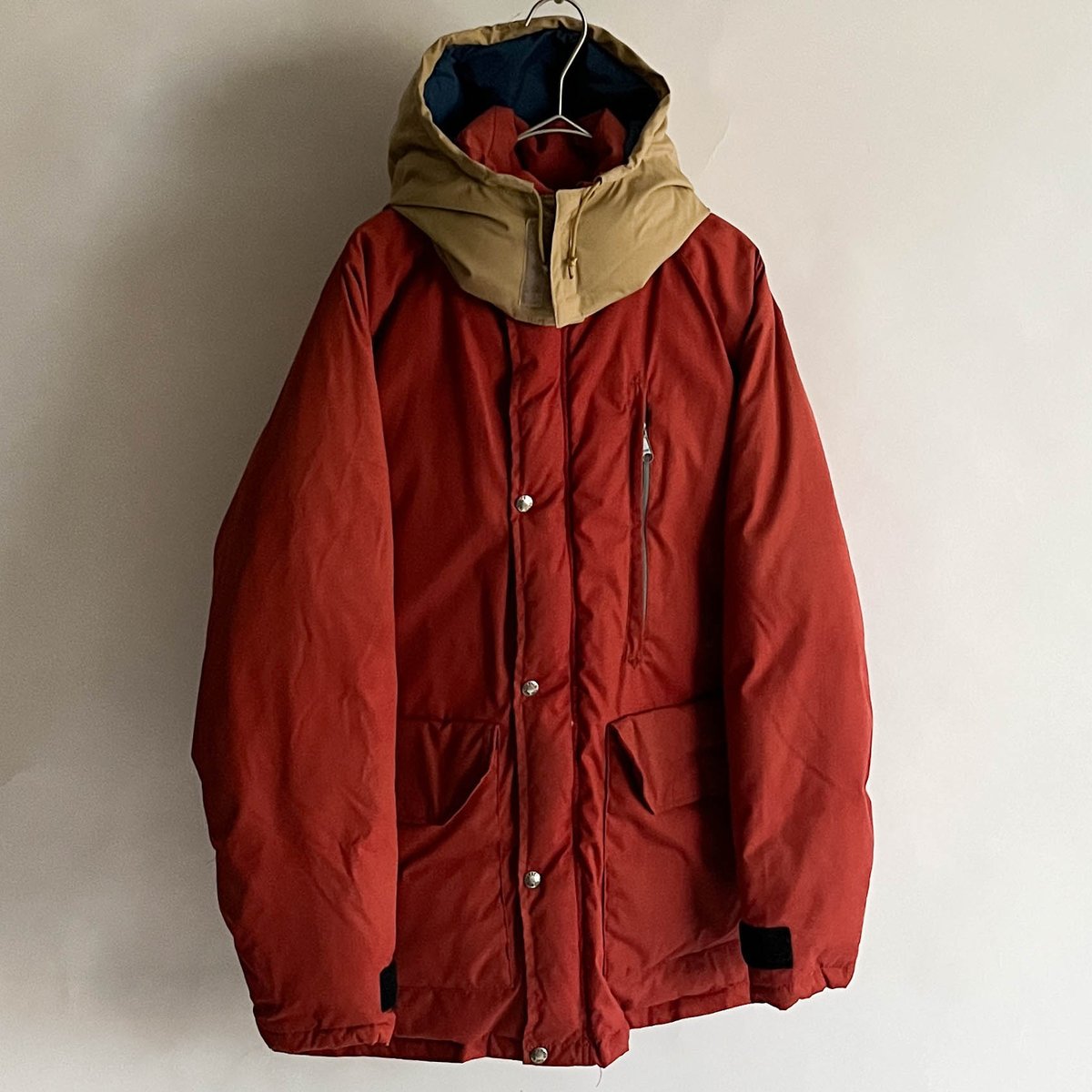 超貴重◎ 80's 茶タグ THE NORTH FACE wool jacket 古着 80s USA製 TNF The North Face 茶タグ コットンクロス