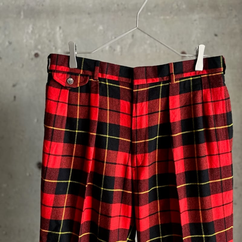 【美品】　ポロゴルフ　ラルフローレン　スラックス　W38 タータンチェック 90s Polo Ralph Lauren tartan check 2 tuck wool