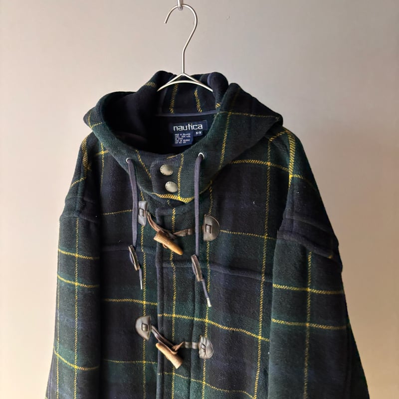90s nautica plaid wool duffle coat | sui & shara