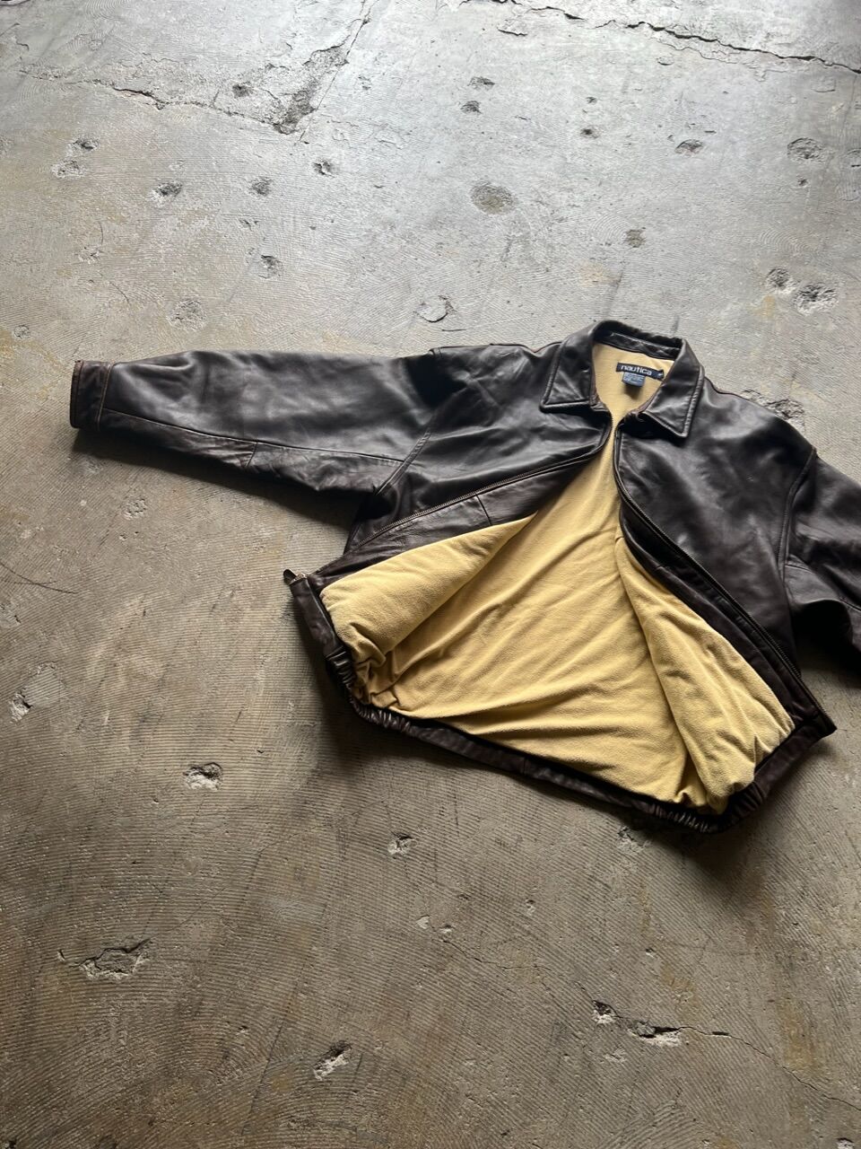90s “nautica” leather jacket | sui & shara 90s “nautica” leather jacket | sui & shara