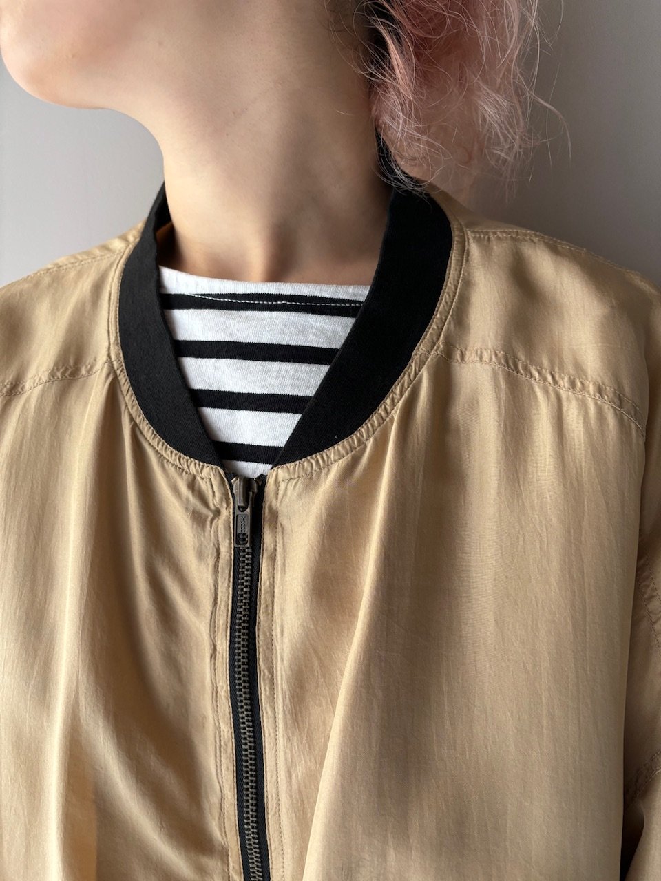 90s Robert stock silk blouson | sui & shara