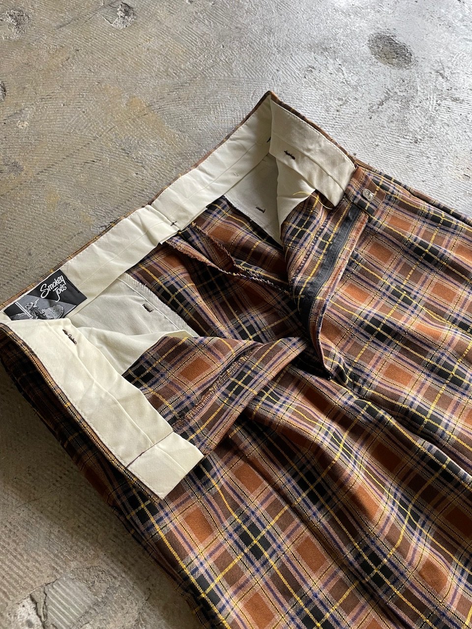 90's Smokey Joe's plaid pattern wide straight s