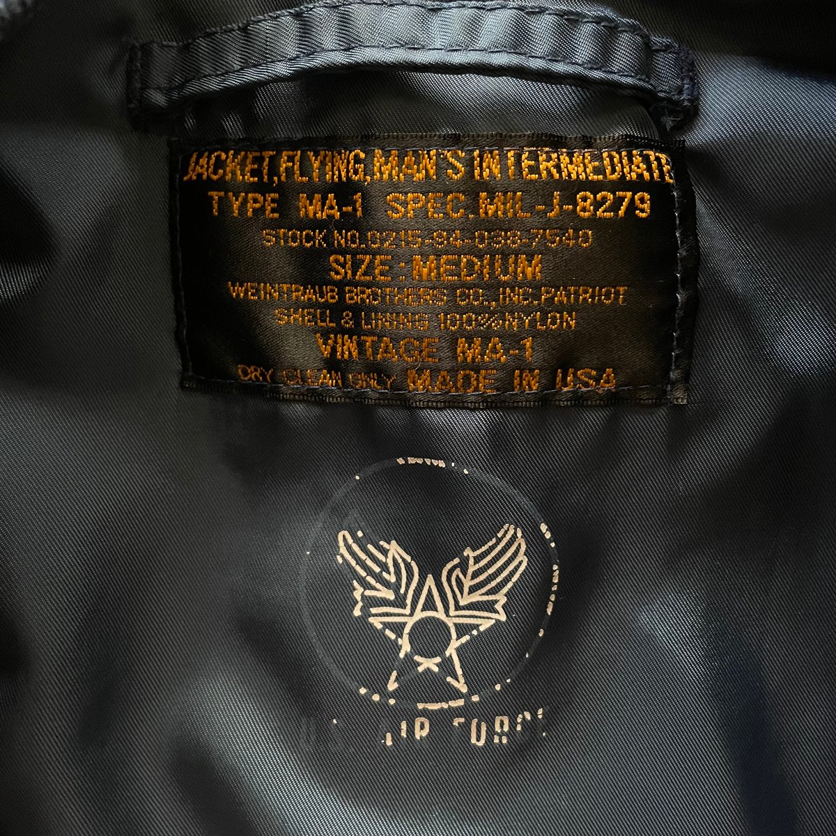 Weintraub brothers ″MA-1″flight jacket Made in Weintraub brothers ″MA-1″flight jacket Made in