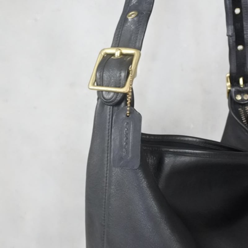 90s OLD COACH leather shoulder bag 〝BLACK〟 | su
