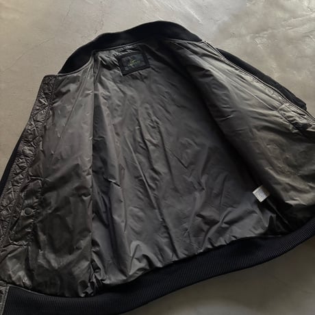 90s Lacoste type MA-1 wool jacket