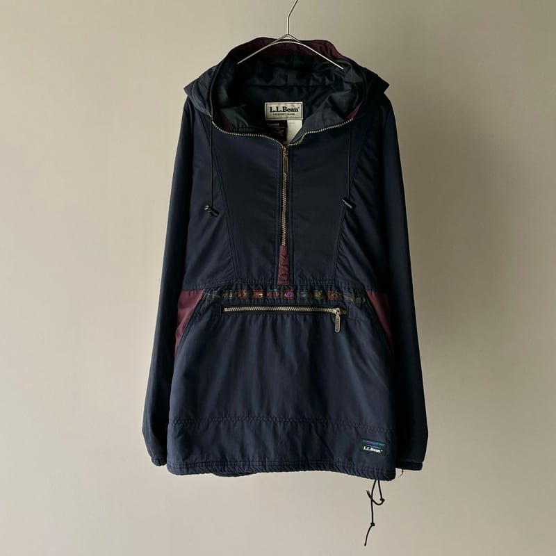 ドローコード付き パッカブル レアカラー 80s 〜 llbean アノラック 80s L.L.Bean アノラックパーカー チロリアン USA製 メンズL