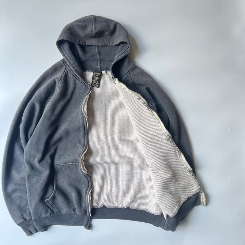 80s Bronzini double face zip up hoodie 