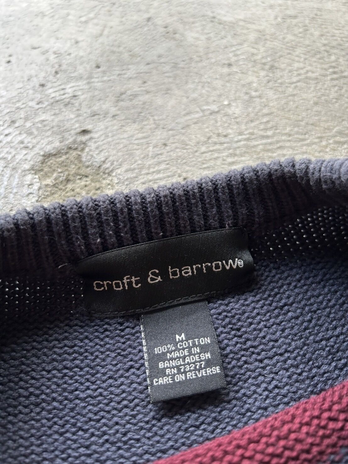 90s croft&barrow border cotton knit | sui & shara