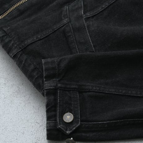 90s Lizwear black denim zip up jacket